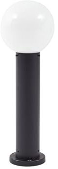 Lindby Außenleuchte Dangan (spritzwassergeschützt (Modern) in Weiß aus Glas (1 flammig, E27) - Wegeleuchte Pollerleuchte Wegelampe Sockelleuchte