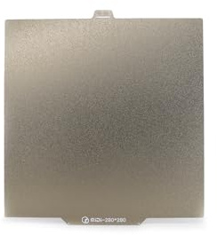 QIDI 3D-Drucker-Zubehörteile, Original PEI-Druckplatte für QIDI Q2, Beidseitig Druckbett mit magnetischem Federstahl, Hochtemperaturbeschichtung für Heißbefestig- & Kaltablösung, 280x280mm, 1 Stück