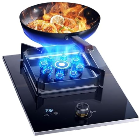 Cuisinière À Gaz 5,2 KW - Réchaud À Gaz Propane À Un Seul Brûleur, Table De Cuisson De Camping En Verre Trempé, Pour Cuisine, Camping-car, Installation De Bureau(NG)
