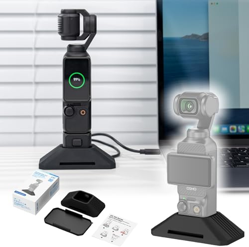 JJC Osmo Pocket 4 4P 3 Silicone Base Desktop Stand Non-Slip Car Dash Mount | Pocket4 Desk Holder with Adhesive Plate, Pocket3 Car Dashboard Adapter Accessories (No Blocking for Buttons & Charging)