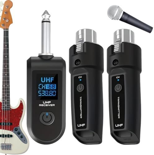 Wireless Audio Transmitter | Guitar Converter | 49FT Range Wireless Conversion Kit,for Home TV Speaker Stereo Audio Mixer Guitar Radio Music Streaming