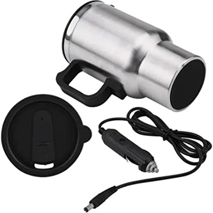 BRRNOO Tasse Chauffante pour Voiture 12V, Grande capacité, Anti-fuite, Allume-cigare en Acier, Tasse Chauffante pour Véhicules