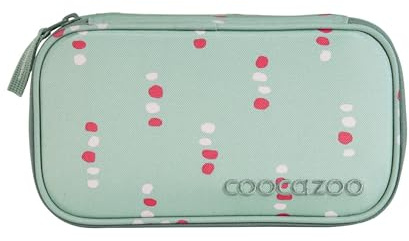 Coocazoo Mäppchen „Dancing Dots”, Mint, Federmäppchen, großes Hauptfach, Reißverschlussfach mit Klarsichtfach im Deckel, Fach für Geodreieck, Stiftehalter, ab der 3. Klasse