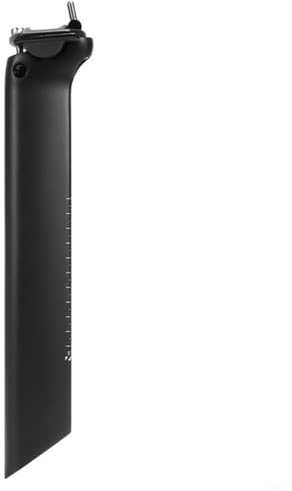 HEIBTENY Vollcarbon T800 Sattelstütze, 320 mm, 165 G, ultraleicht, für XDS AD300 AD350 Rennrad, mit Skalenbegrenzungslinie und Legierungsklemme, Schwarz