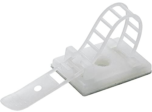 TRU COMPONENTS WCT-85 Befestigungssockel selbstklebend, anschraubbar, 541211, Strahldurchmesser 22 mm (max) mit Naturbefestigung, 25 Stück