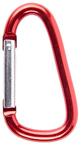 Karteo Karabinerhaken rot [1 Stück] Schlüsselanhänger aus Metall für Gürtelschnalle Hosenbund Schlüsselbund als Ausweishalter Schlüssel