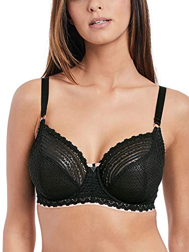 Freya Daisy Lace Balcony K Cup Bra Noir Black 28GG