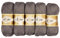 Alize 5 x 100g Diva Batik Wolle, 500 Gramm merzerisierte Strickwolle Acrylwolle