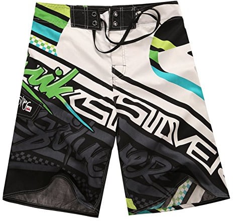 ZiXing Pantaloncini da Spiaggia da Uomo Boardshorts Swim Trunks Shorts in Vita Elasticizzati Pantaloncini da Surf Pantaloni Estivi