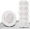 trendlights24 Decora LED Einbaustrahler 230V Weiß rund 10er Set - Spots 4W 300 lm GU10 Warmweiß austauschbar - Decken Einbauleuchte 68 mm Lochmaß