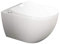 Aqua Bagno | Hänge-WC Spülrandlos, Keramik Toilette mit Softclose-Funktion, Wandmontage, Tiefspüler WC | 51 cm lang