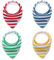 Baby Dreieckstuch Lätzchen, Fansu 4er Set Halstücher Multifunctional Saugfähig Weich Spucktuch Baumwolle Druckknopf Kleinkinder Unisex Designs (Lätzchen A)