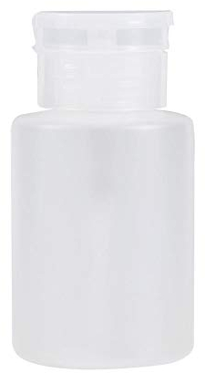 Cimenn 120ML Empty Pump Dispenser Nail Art Acrylic Alcohol Liquid Cleaner Empty Remover Bottle, Push Down Cleanser Bottle for Make Up, Clear Liquid Bottle Container