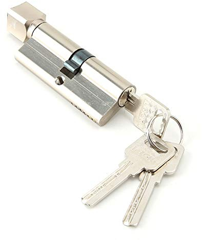 Serrure de Sécurité de Cylindre à la Maison avec 3 Clés 70mm Cylindre de Serrure de Porte en Aluminium Cylindre de Serrure de Porte à la Maison de Sécurité pour Bois Jointures et Portes Métalliques