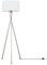 MiniSun | Modern Brushed Chrome Metal Tripod Floor Lamp with a White Shade | Floor Lamps & Torchieres, Home Décor, Improvement & Lifestyle Essential