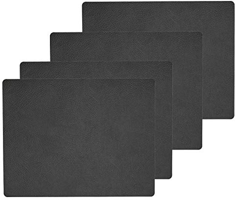 Lind DNA Tischset Square L Hippo, 4er-Set in Anthracite-Grey