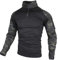 zuoxiangru Uomo Tattico Combattere Maglietta, Ripstop Traspirante Multicam Camicia per Militari A Caccia Airsoft (Aymc, EU S=Tag L)
