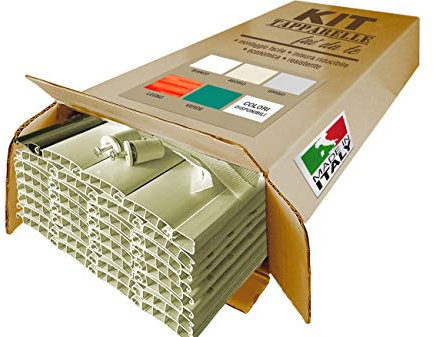 AWITALIA Kit Tapparelle Avvolgibili in pvc FAI DA TE da tagliare a casa QUI MISURE L85XH165 COLORE GRIGIO. NOSTRA Produzione, Facile tagliare, PVC ROBUSTO dotato di un fermo laterale anti SGANCIO