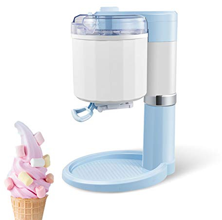 MNSSRN Petit Automatique Doux cône Machine, Fait Maison Verticale de Table Machine de crème glacée Enfants, Machine de crème glacée Bricolage électrique Intelligent