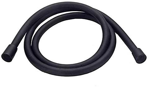 VVW&LIU Tuyau de Douche en Tube de Silicone de 1,5 m Flexible Tuyau de Douche en PVC Noir Mat Tuyau Anti-déflagrant pour Salle de Bain pour Salle de Bain à la Maison