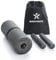 BODYMATE CARE with CORE Faszien Set bestehend aus Faszienrolle CARE 35x14cm Mittel-Hart mit umlaufender Rille, zwei kleinen Rollen mit glatter und genoppter Oberfläche 20x4,5cm Schwarz mit E-Book