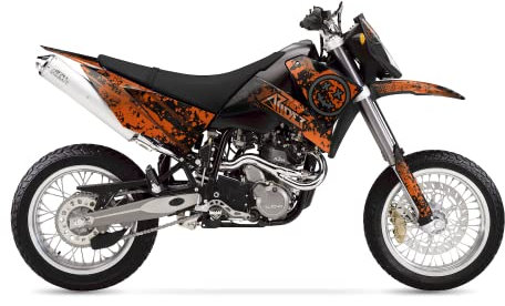 ARider Decorazione (adesivo) adatta per KTM LC4 640 2005-2007 | Smiley Edition (arancione)