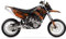 ARider Dekor (Aufkleber) passend für KTM LC4 640 2005-2007 | Smiley Edition (Orange)