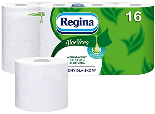 Regina Feines und festes Toilettenpapier ALOE VERA, für sensible Haut (16 rollen)