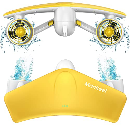 Elektrischer Unterwasser-Seascooter, 480 W U-Boot-Gleiter Scuba Diving 50m, 60 Minuten Tauchausrüstung, aufrechter Ständer kompatibel mit Sportkamera, geeignet für Schnorcheln Meer Abenteuer Rettung