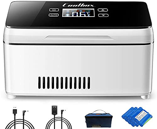 Refrigerador portátil para medicamentos para automóviles y enfriador de insulina, adecuado para automóviles,viajes,refrigeradores para medicamentos de 0 a 18 ℃, pequeñas cajas de almacenamiento