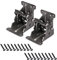 Pieds de Table à Charnière Pliante avec 18 Vis, Verrouillage Pliant Support de Pieds de Table de Console Pliante pour Matériel de Charnière Pliante en Acier Bronze Foncé (2pcs)