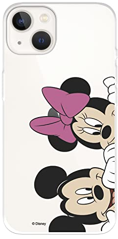 Schutzhülle für iPhone 14, offizielle Disney, Mickey und Minnie, zum Schutz Ihres Handys, flexibel, mit offizieller Lizenz von Disney