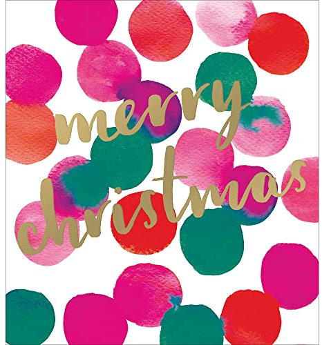 Box of 8 Christmas Cards in Polka Dot Merry Christmas Design Xmas Card Boxes 496745