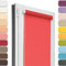 Estika Rollo für Fenster ohne Bohren - 70cm x 150cm - Rot - 25 Stofffarben, Klemmfix Montage, Fensterrollos für innen, Sichtschutz für Fenster und Balkontür (70 cm Stoffbreite)