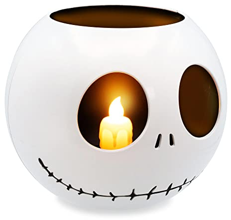 Bougie The Nightmare Before Christmas Jack Skellington sans flamme vacillante avec minuterie automatique | Collection sous licence officielle