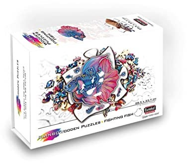 Eureka - Rainbow Puzzle Fisch – 112 Teile – Puzzle aus Holz.