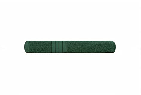 Brentfords Luxury 100% Cotton Bath Sheet Bathroom Absorbent Bordered Extra Large Jumbo Towel Quick Dry, 90 x 150cm - Forest Green