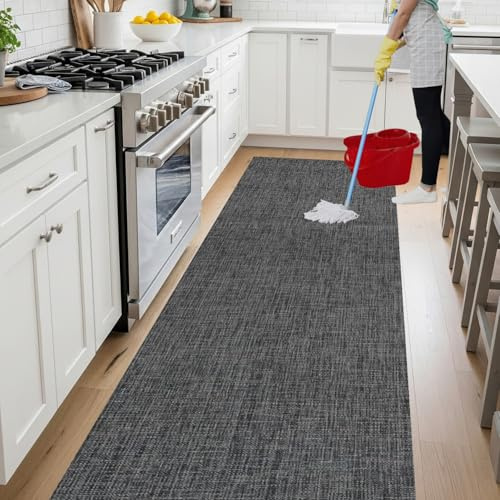 parpyon® Tappeto cucina Antiscivolo Lavabile passatoia LUCY ANTISCIVOLO aderisce perfettamente a terra non piega si PULISCE con un Mocio o panno - tappeti runner moderno (50X240, 65)