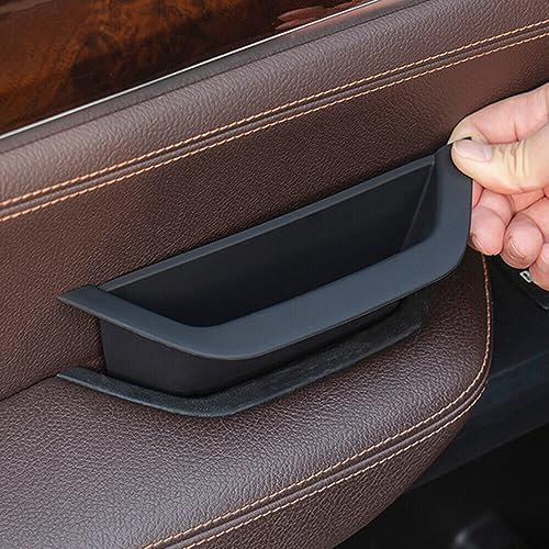 QKKOCHRI Para BMW X3 X4 F25 F26 manija de la puerta del coche, caja de almacenamiento lateral del conductor para BMW X3 X4 2010-2017 (Negro)