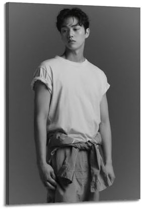 TeDe Song Kang Berühmter koreanischer Schauspieler 2 Kunst Wohnzimmer Schlafzimmer Poster Gemälde Dekorative Malerei Druck Leinwand Wand 60 x 90 cm Rahmen-Stil-1