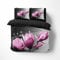 FEBE 3D Bettwäsche Lilie Blume Bettbezug-Set 135x200 + Kissenbezug 80x80 cm Wendebettwäsche 2 Teilig mit Reißveschluss