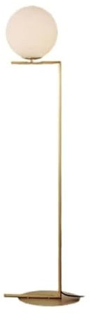Lampadaire sur Pied Lampe sur Pied Chambre Lampadaire En Laiton Avec Abat-jour Boule De Verre, Grand Luminaire Surplombant Un Luminaire Sur Pied Pour Salon Et Chambre À Coucher Lampadaire Salon