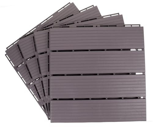 Gadpiparty 4 Stück Zusammengebauter Boden Terrassenplatten Aus Kunststoff Deckfliese Imitierte Decksfliesen Bodenfliesen Schälen Und Kleben Bodenfliesen Aus Keramik Plastik Teppich Haushalt