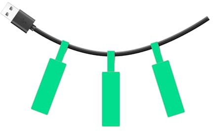 SUPVAN Etiketten selbstklebend wasserfest für T50M Etikettendrucker (25 mm x 38 mm + 40 mm), 105 pro Rolle, Schwarz auf grün