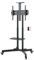 Porta TV mobile su ruote, Base in metallo per televisori 42-99 pollici, Supporto pavimento per TV portatile con ripiano di stoccaggio, Supporto TV regolabile in altezza con ruote, Fino a 60kg