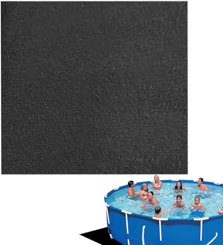 4M Poolunterlage Rund, Bodenmatte Für Pool, Whirlpool Bodenschutz, Schwimmbecken Matte Pool Bodenplane Faltbarer Boden-Poolmatte UV-Stabil & Reißfest, Pool-Liner-Pad für oberirdische Pools (Quadrat)