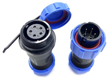 SP17 5 Polig Anschlussstecker Luftfahrtstecker, Männlicher Stecker und Weibliche Buchse Kabel Steckverbinder IP68 5 Pin Aviation-Stecker für Außenlampen Verwendet 500V 5A