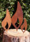 Rostalgie Edelrost 3tlg. Flammen mit Dornspitze - Höhe 10/15 / 20 cm