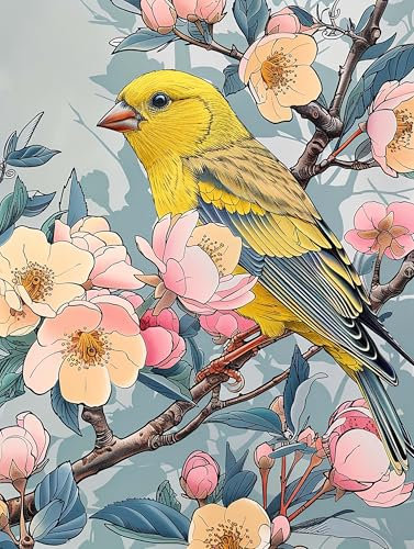 Hoobee 5D DIY Diamond Painting Vogel, Diamond Painting Bilder Tier, Diamond Painting Erwachsene, Vollbohrer Stickerei Kreuzstich Kunst Handwerk für Zuhause Wanddekoration 30x40 cm-16