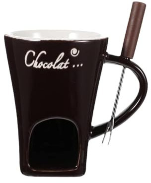 Baoblaze Tasse Fondue Chocolat Fondue Chocolat 130 ML, Appareil a Fondue Chocolat Bougie, Mug Fondue Chocolat Services à Fondue au Chocolat, Fondu Chocolat Tasse à Fondue au Chocolat, Brun